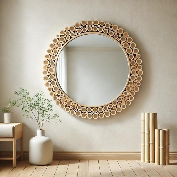 Decorative Bamboo Wall Mirror