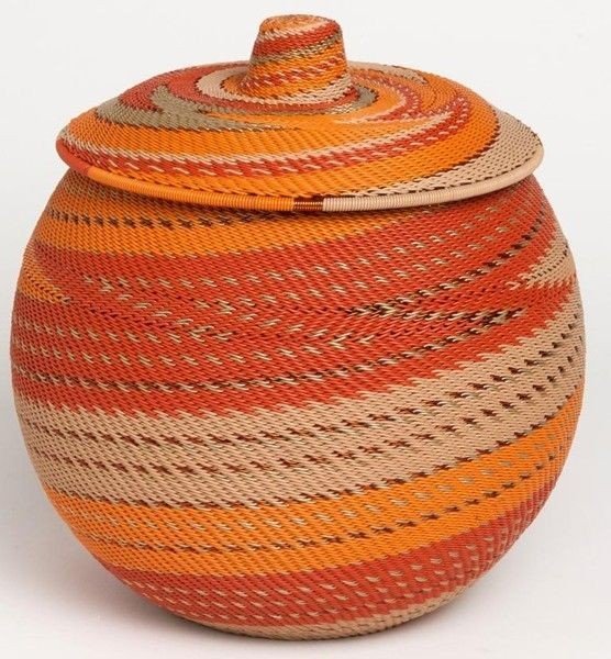 Handwoven Basket with Lid