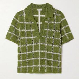 Green Knitted Polo Shirt